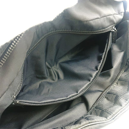 Chanel New Travel Line Mini Boston Bag Serial No 7 Nylon Black Handbag Black