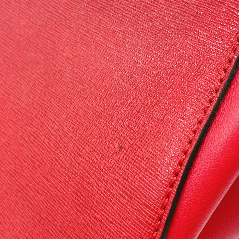 Fendi Toujours 2WAY Shoulder Leather Red Handbag Gold 8bh250-d7e