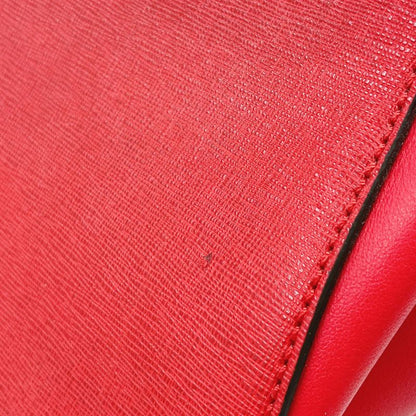 Fendi Toujours 2WAY Shoulder Leather Red Handbag Gold 8bh250-d7e