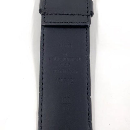 Louis Vuitton Santure Vendome Leather Black Belt Silver M0542