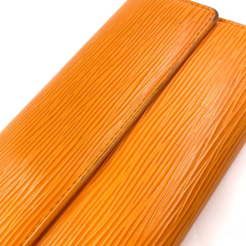 Louis Vuitton Porte Trésor International Epi Tassili Yellow Leather Yellow