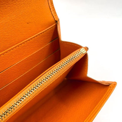 Louis Vuitton Porte Trésor International Epi Tassili Yellow Leather Yellow