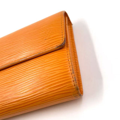 Louis Vuitton Porte Trésor International Epi Tassili Yellow Leather Yellow