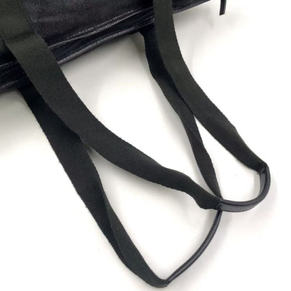 Gucci GG Canvas Folding Canvas Black Tote Bag Silver 152232