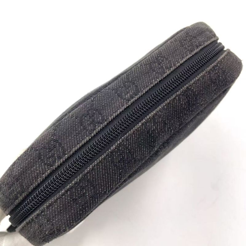 Gucci GG Canvas Folding Canvas Black Tote Bag Silver 152232