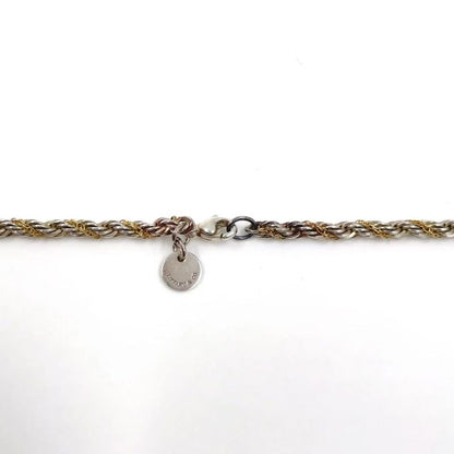 Tiffany & Co Screw Chain Twist 2-color Sv925 X Au750 Yellow Gold And Silver