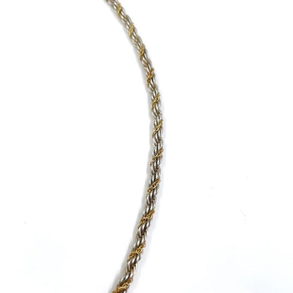 Tiffany & Co Screw Chain Twist 2-color Sv925 X Au750 Yellow Gold And Silver