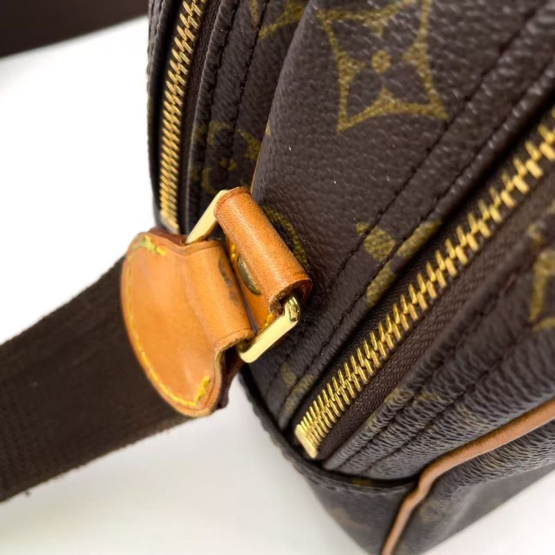 Louis Vuitton Reporter PM Monogram Leather × PVC Brown Shoulder Bag Gold M45254