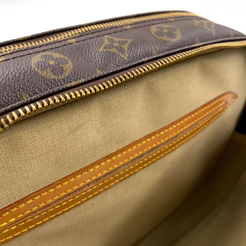 Louis Vuitton Reporter PM Monogram Leather × PVC Brown Shoulder Bag Gold M45254