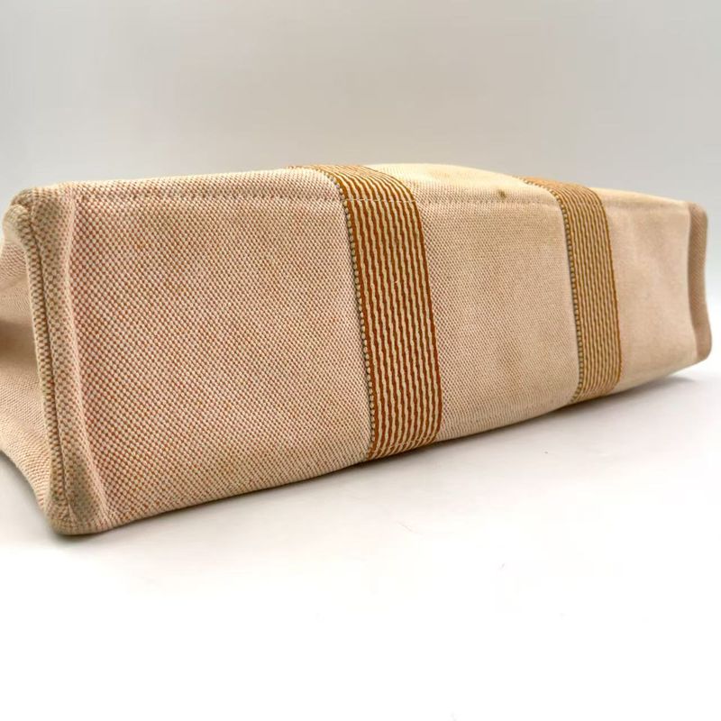 Hermes New Fourre Tout Tote MM Canvas Beige Tote Silver