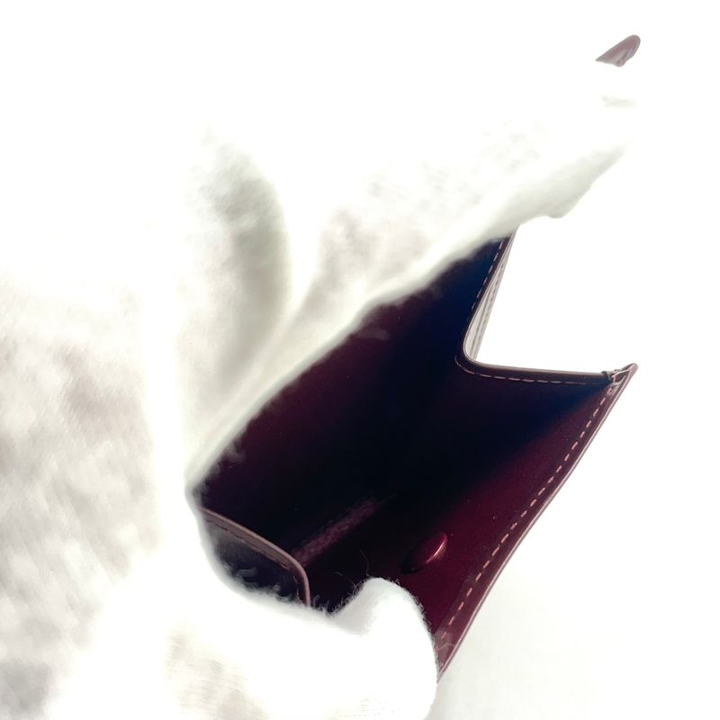 Cartier Must Line Bifold Leather Bordeaux Wallet Gold