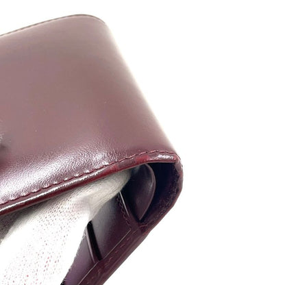 Cartier Must Line Bifold Leather Bordeaux Wallet Gold