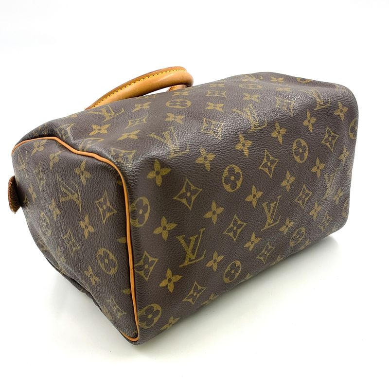 Louis Vuitton Speedy 25 Monogram Leather X PVC Brown Handbag Gold M41528