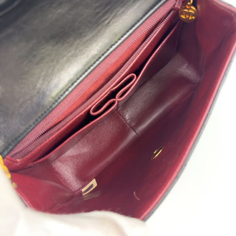 Chanel Matelasse Chain Serial No 1 Lambskin Black Shoulder Bag Gold