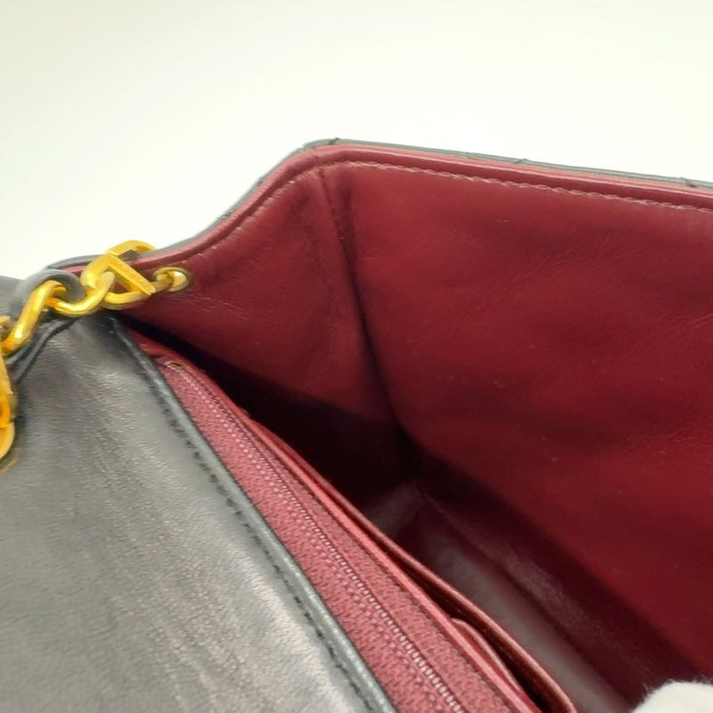 Chanel Matelasse Chain Serial No 1 Lambskin Black Shoulder Bag Gold