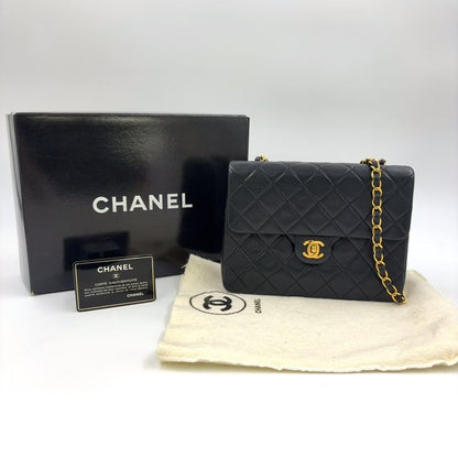 Chanel Matelasse Chain Serial No 1 Lambskin Black Shoulder Bag Gold
