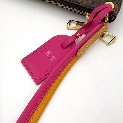 Louis Vuitton Loretta Monogram Leather × PVC Orange × Pink × Brown Shoulder Bag