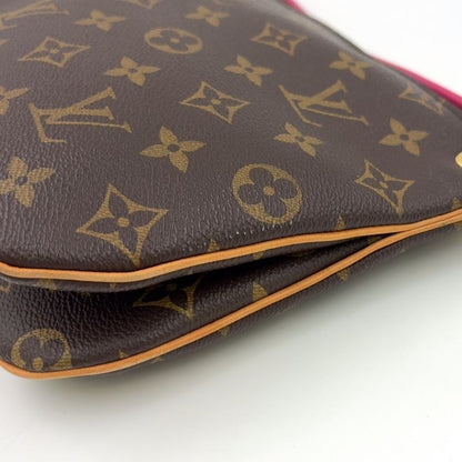 Louis Vuitton Loretta Monogram Leather × PVC Orange × Pink × Brown Shoulder Bag