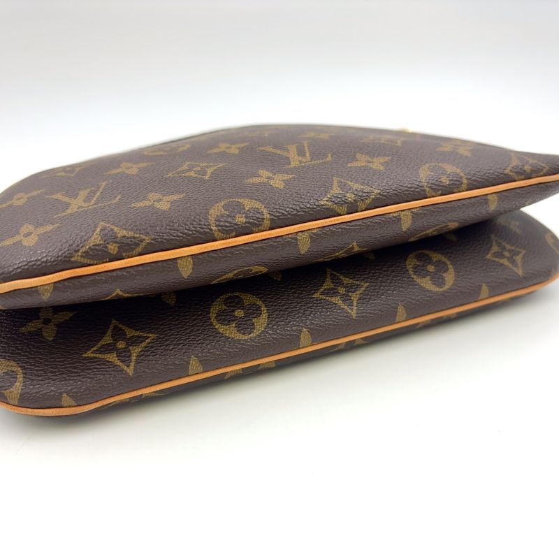 Louis Vuitton Loretta Monogram Leather × PVC Orange × Pink × Brown Shoulder Bag