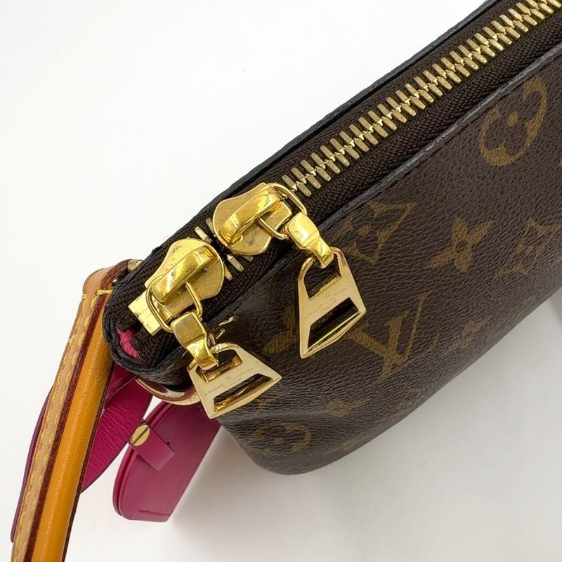 Louis Vuitton Loretta Monogram Leather × PVC Orange × Pink × Brown Shoulder Bag