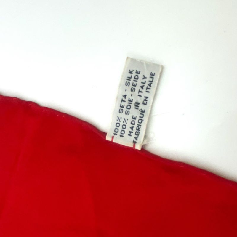 Chanel Matelasse Chain Shoulder Bag Patterned Silk Ivory And Red Scarf