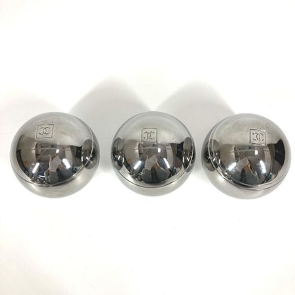 Chanel Ball CC Coco Mark Pettanque Petanque Ball Set Of 6 Metal Silver