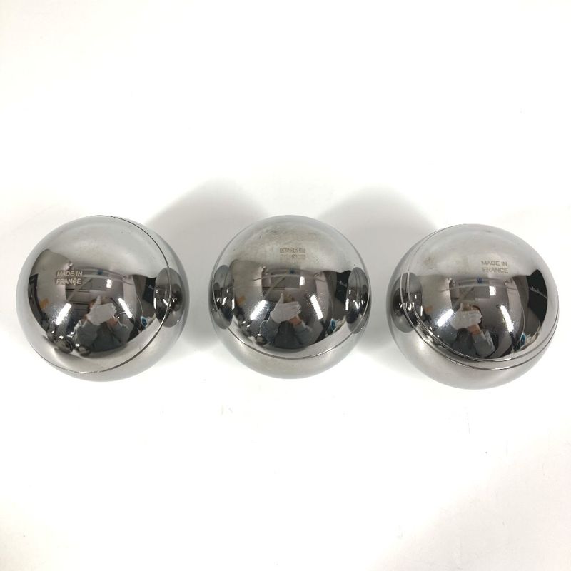 Chanel Ball CC Coco Mark Pettanque Petanque Ball Set Of 6 Metal Silver