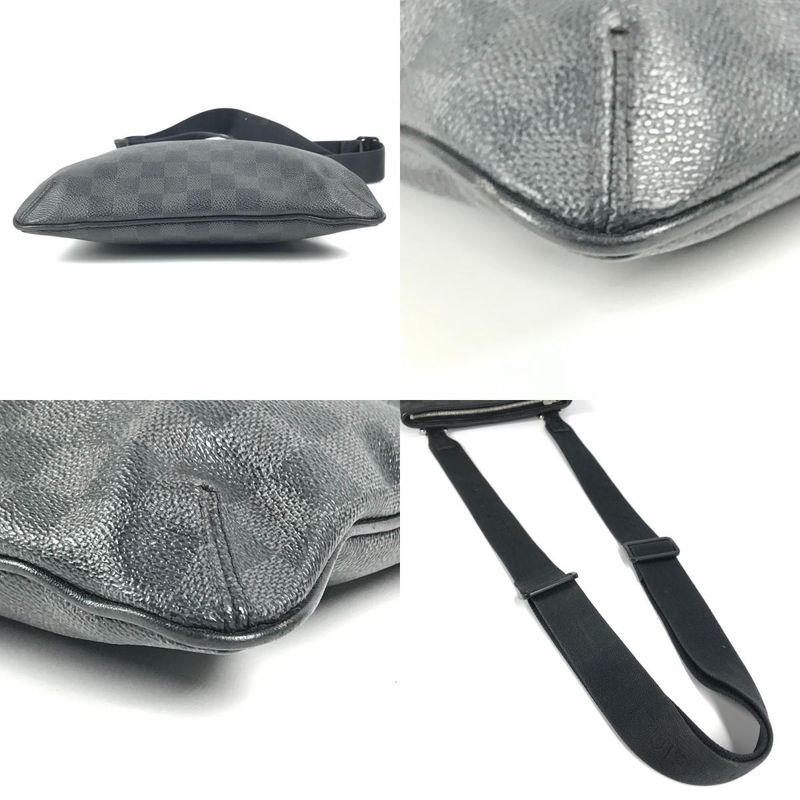 Louis Vuitton Shoulder Bag Thomas N58028 Damier Graphite Canvas Black