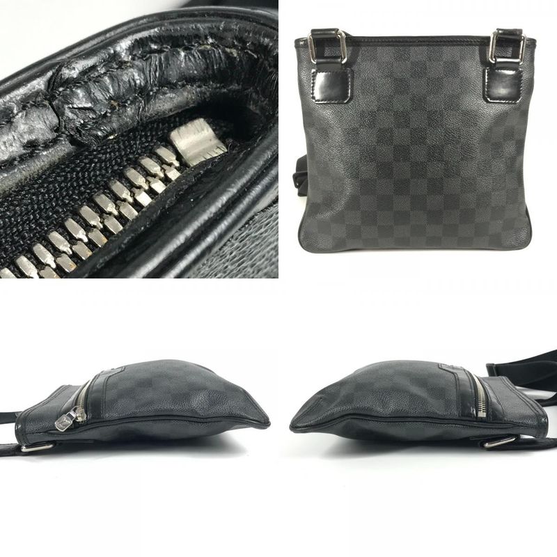 Louis Vuitton Shoulder Bag Thomas N58028 Damier Graphite Canvas Black