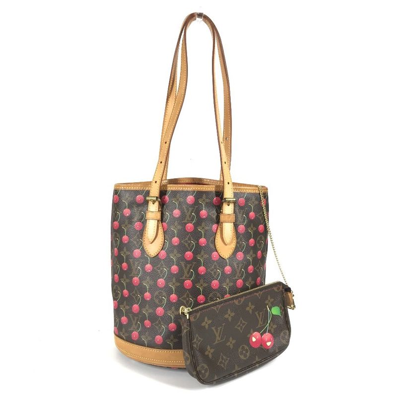 Louis Vuitton Shoulder Bag Bucket PM Bucket PM M95012 Monogram Canvas Red