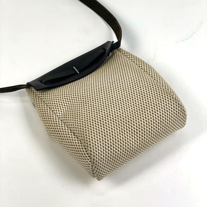 Hermes Herbag TPM Crossbody Shoulder Bag Toile Officier Black Natural □H Women