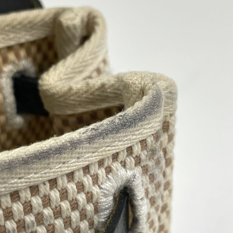 Hermes Herbag TPM Crossbody Shoulder Bag Toile Officier Black Natural □H Women