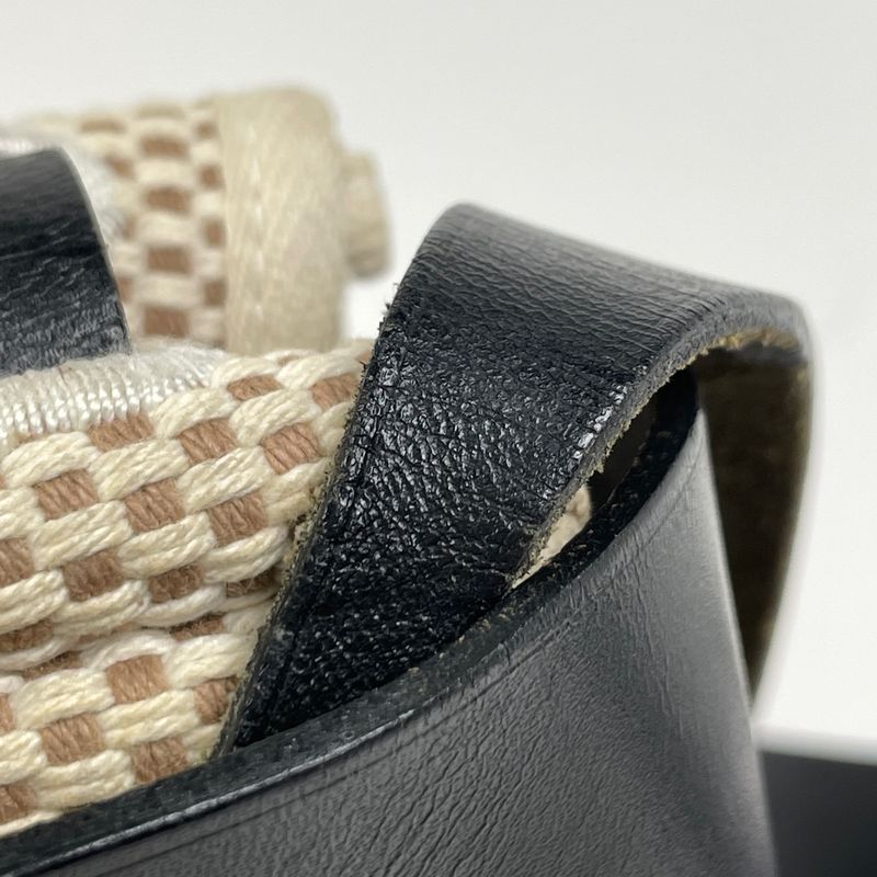 Hermes Herbag TPM Crossbody Shoulder Bag Toile Officier Black Natural □H Women