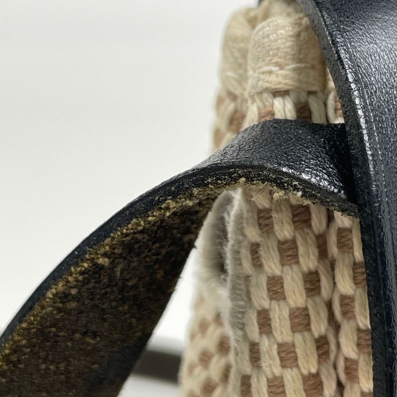 Hermes Herbag TPM Crossbody Shoulder Bag Toile Officier Black Natural □H Women