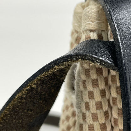 Hermes Herbag TPM Crossbody Shoulder Bag Toile Officier Black Natural □H Women