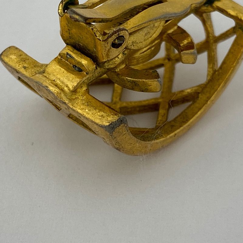 Chanel Coco Mark Earrings GP Gold Ladies