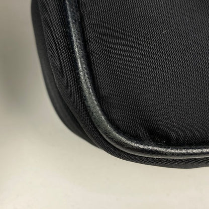 Prada Logo Plate Shoulder Bag Crossbody Shoulder Bag Nylon Nero (black) Va953m