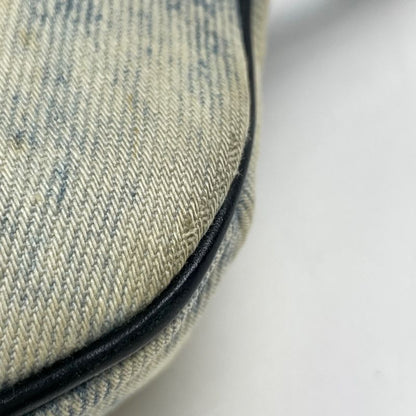 Saint Laurent Logo Waist Bag Waist Pouch Belt Bag Body Bag Canvas White Blue