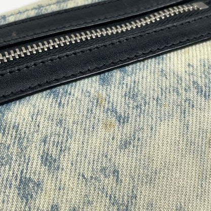 Saint Laurent Logo Waist Bag Waist Pouch Belt Bag Body Bag Canvas White Blue