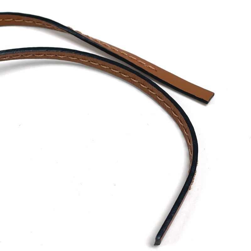 Loewe Anagram Charm Key Holder Strap Bag Charm Leather Brown Women