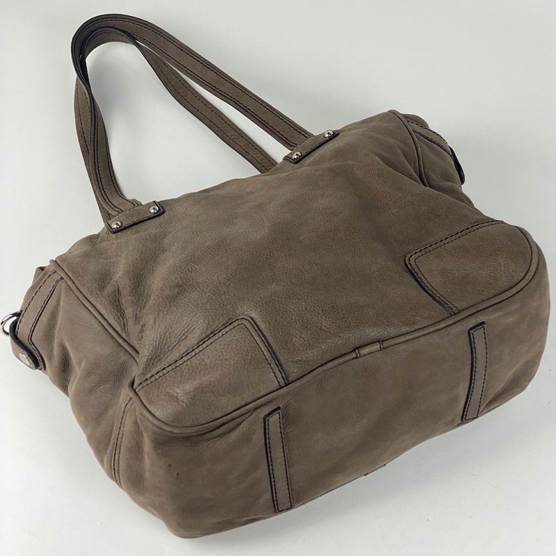 Loewe Anagram Tote Shoulder Bag Tote Leather Brown Women