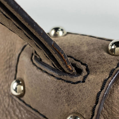 Loewe Anagram Tote Shoulder Bag Tote Leather Brown Women