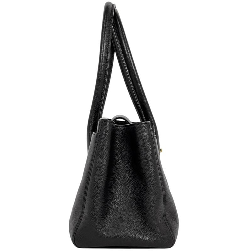 Chanel Executive Line Tote Coco Mark Handbag Tote Leather Black Women