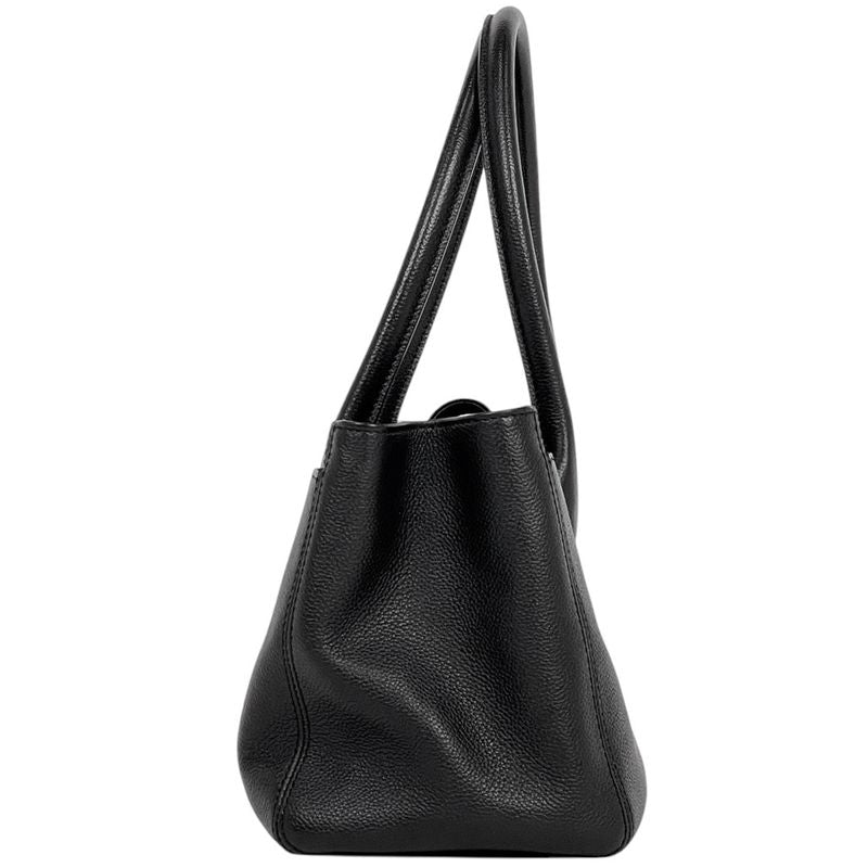 Chanel Executive Line Tote Coco Mark Handbag Tote Leather Black Women