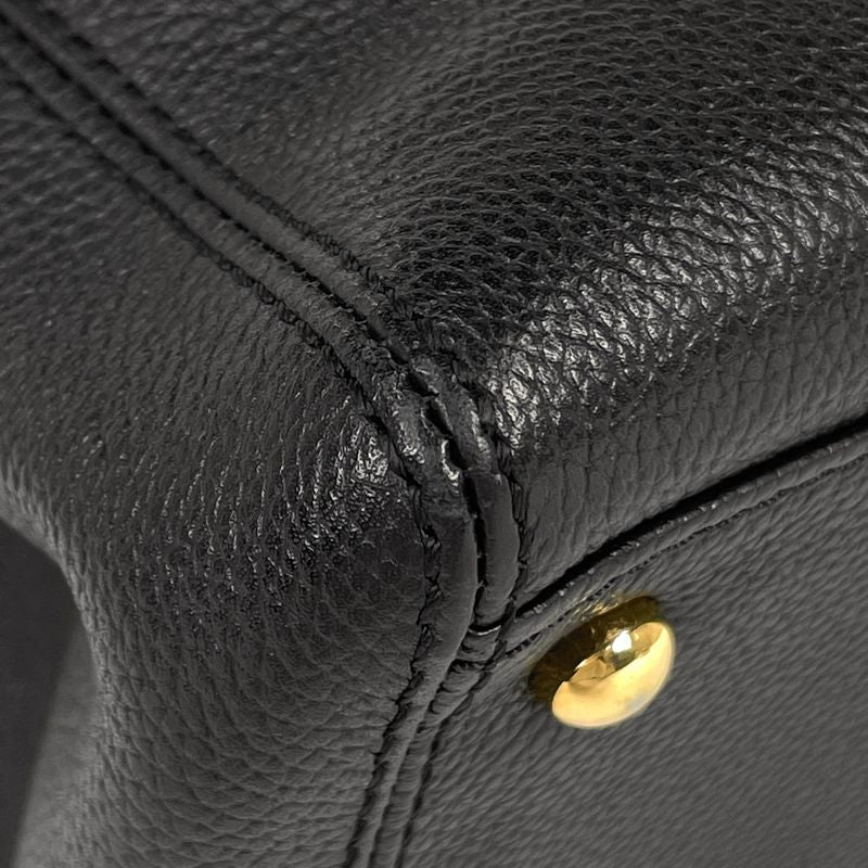 Chanel Executive Line Tote Coco Mark Handbag Tote Leather Black Women