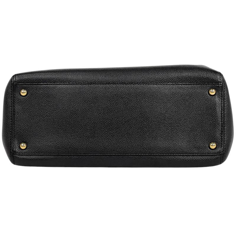 Chanel Executive Line Tote Coco Mark Handbag Tote Leather Black Women