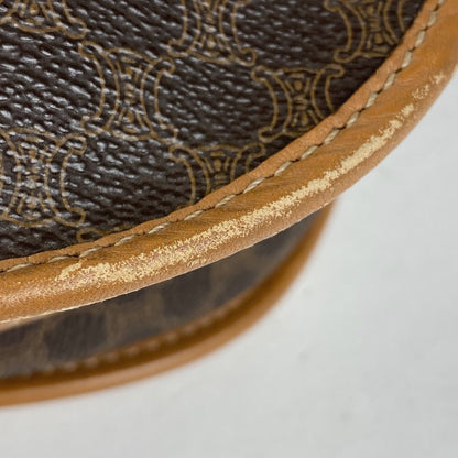 Celine Macadam Pattern Shoulder Bag Crossbody Shoulder Bag Coated Canvas Brown