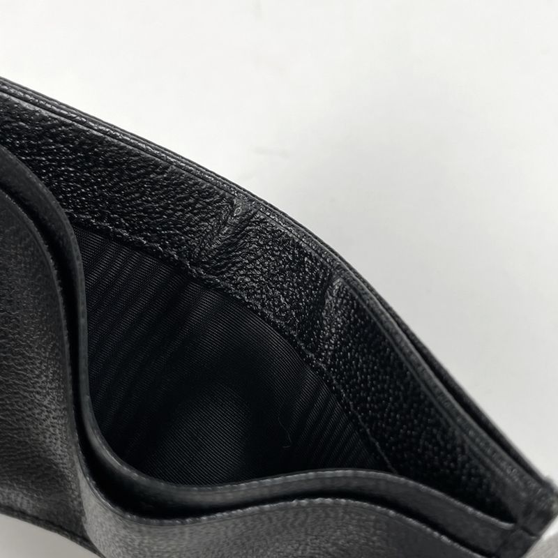 Chanel Coco Mark Card Case Pass Case Card Case Leather Black Women