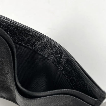 Chanel Coco Mark Card Case Pass Case Card Case Leather Black Women