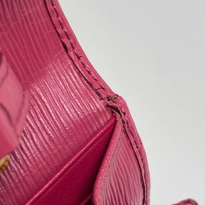 Prada Logo Chain Wallet Long Leather Pink Ladies